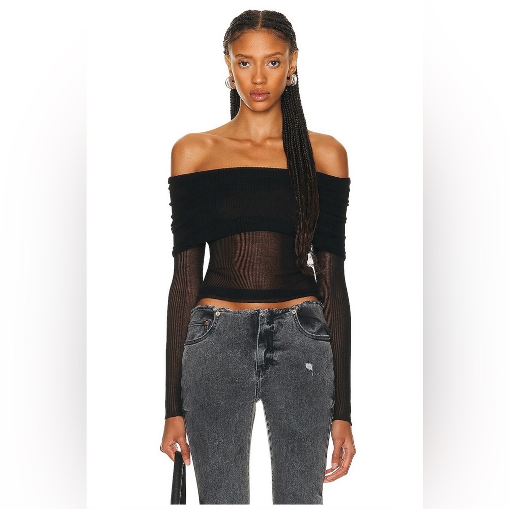 NWT SER.O.YA Idalia Top in Black Size L